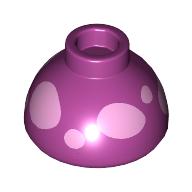 Plaatje in Gallery viewer laden, LEGO® los onderdeel Steen Rond met Motief Magenta 20952pb05