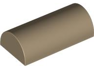 Plaatje in Gallery viewer laden, LEGO® los onderdeel Dakpan Gebogen Donker Geelbruin 6192b