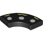 LEGO® los onderdeel Tegel Rond met Motief Zwart 27925pb012