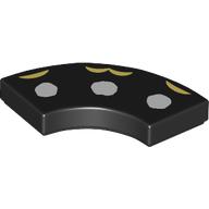 LEGO® los onderdeel Tegel Rond met Motief Zwart 27925pb012
