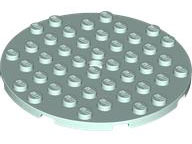 LEGO® los onderdeel Plaat Rond in kleur Licht Aqua 74611