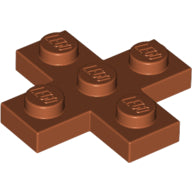 Plaatje in Gallery viewer laden, LEGO® los onderdeel Plaat Aangepast Donker Oranje 15397