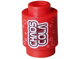 LEGO® los onderdeel Steen Rond met Motief Rood 3062pb078