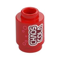 LEGO® los onderdeel Steen Rond met Motief Rood 3062pb078