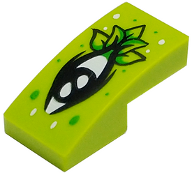 LEGO® onderdeel Dakpan Gebogen met Motief Limoen 11477pb179