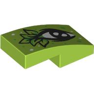 LEGO® onderdeel Dakpan Gebogen met Motief Limoen 11477pb179