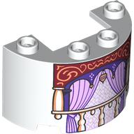 Plaatje in Gallery viewer laden, LEGO® los onderdeel Cilinder met Motief Wit 24593pb17