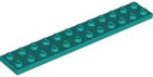 LEGO® los onderdeel Plaat Algemeen Donker Turkoois 2445