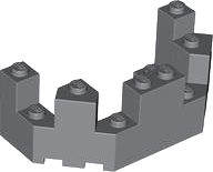 LEGO® los onderdeel Dak Donker Blauwachtig Grijs 6066