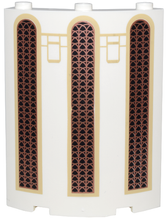 Plaatje in Gallery viewer laden, LEGO® los onderdeel Cilinder met Motief Wit 30562pb093