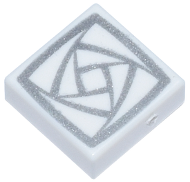 LEGO® los onderdeel Tegel met Motief in kleur Wit 3070pb347