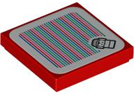 Plaatje in Gallery viewer laden, LEGO® los onderdeel Tegel met Motief Rood 3068pb2307