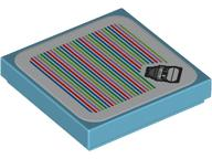 Plaatje in Gallery viewer laden, LEGO® Tegel met Motief Medium Azuurblauw 3068pb2310