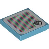 Plaatje in Gallery viewer laden, LEGO® Tegel met Motief Medium Azuurblauw 3068pb2310