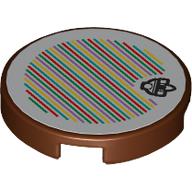 LEGO® Tegel Rond met Motief Roodachtig Bruin 14769pb629