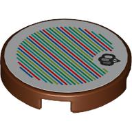 LEGO® Tegel Rond met Motief Roodachtig Bruin 14769pb630