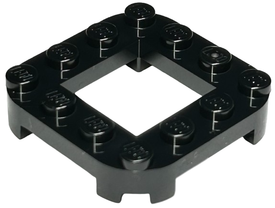 LEGO® los onderdeel Plaat Aangepast in kleur Zwart 79387