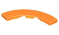 LEGO® los onderdeel Tegel Rond in kleur Oranje 27507