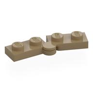 Plaatje in Gallery viewer laden, LEGO® los onderdeel Scharnier Donker Geelbruin 2429c01