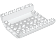 LEGO® los onderdeel Dakpan Gebogen in kleur Wit 54091