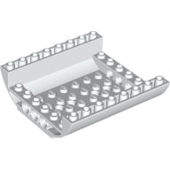 LEGO® los onderdeel Dakpan Gebogen in kleur Wit 54091