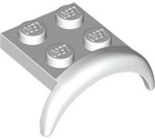 LEGO® los onderdeel Spatbord in kleur Wit 49097