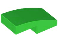 LEGO® los onderdeel Dakpan Gebogen in kleur Fel Groen 11477
