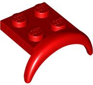 LEGO® los onderdeel Spatbord in kleur Rood 49097