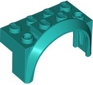 LEGO® los onderdeel Spatbord in kleur Donker Turkoois 3387