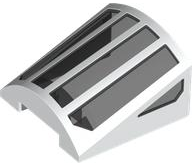 Plaatje in Gallery viewer laden, LEGO® los onderdeel Voorruit met Motief Wit 103918pb01