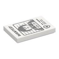 Plaatje in Gallery viewer laden, LEGO® los onderdeel Tegel met Motief in kleur Wit 26603pb389