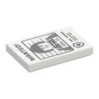 LEGO® los onderdeel Tegel met Motief in kleur Wit 26603pb389