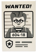 Plaatje in Gallery viewer laden, LEGO® los onderdeel Tegel met Motief in kleur Wit 26603pb395