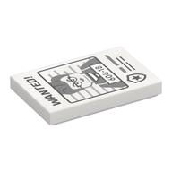 Plaatje in Gallery viewer laden, LEGO® los onderdeel Tegel met Motief in kleur Wit 26603pb395