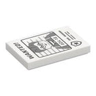 LEGO® los onderdeel Tegel met Motief in kleur Wit 26603pb395