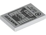 Plaatje in Gallery viewer laden, LEGO® los onderdeel Tegel met Motief in kleur Wit 26603pb380