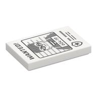Plaatje in Gallery viewer laden, LEGO® los onderdeel Tegel met Motief in kleur Wit 26603pb380
