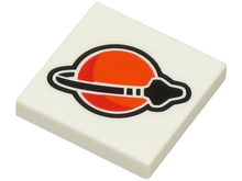 Plaatje in Gallery viewer laden, LEGO® los onderdeel Tegel met Motief in kleur Wit 3068pb2339