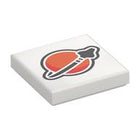 LEGO® los onderdeel Tegel met Motief in kleur Wit 3068pb2339