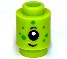 Plaatje in Gallery viewer laden, LEGO® los onderdeel Steen Rond met Motief Limoen 3062pb083