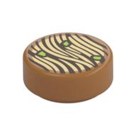 Plaatje in Gallery viewer laden, LEGO® onderdeel Tegel Rond met Motief Medium Noga 98138pb395