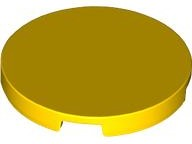 LEGO® los onderdeel Tegel Rond in kleur Geel 67095