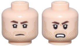 LEGO® los onderdeel Hoofd in kleur Lichte Noga 3626pb3646
