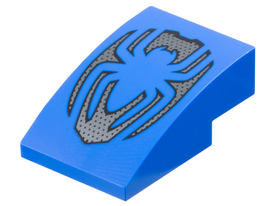 LEGO® onderdeel Dakpan Gebogen met Motief Blauw 24309pb046