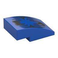 LEGO® onderdeel Dakpan Gebogen met Motief Blauw 24309pb046