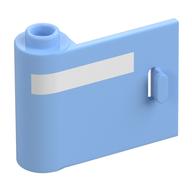 Plaatje in Gallery viewer laden, LEGO® onderdeel Deur met Motief Helder Lichtblauw 92262pb004