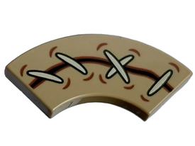 LEGO® Tegel Rond met Motief Donker Geelbruin 27925pb015