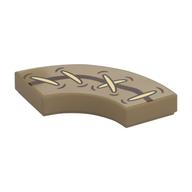 LEGO® Tegel Rond met Motief Donker Geelbruin 27925pb015