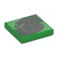 Plaatje in Gallery viewer laden, LEGO® los onderdeel Tegel met Motief Fel Groen 3068pb2358
