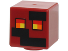 LEGO® los onderdeel Hoofd Aangepast Donkerrood 19729pb020